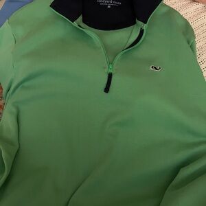 Vineyard Vines Lime Green Half-Zip Sweater